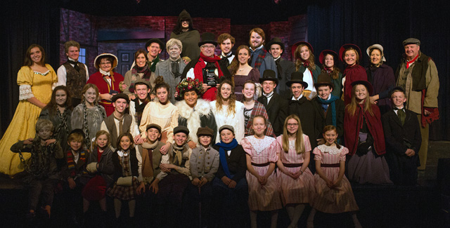 The entire cast of A Christmas Carol by James Hutchison Premieres