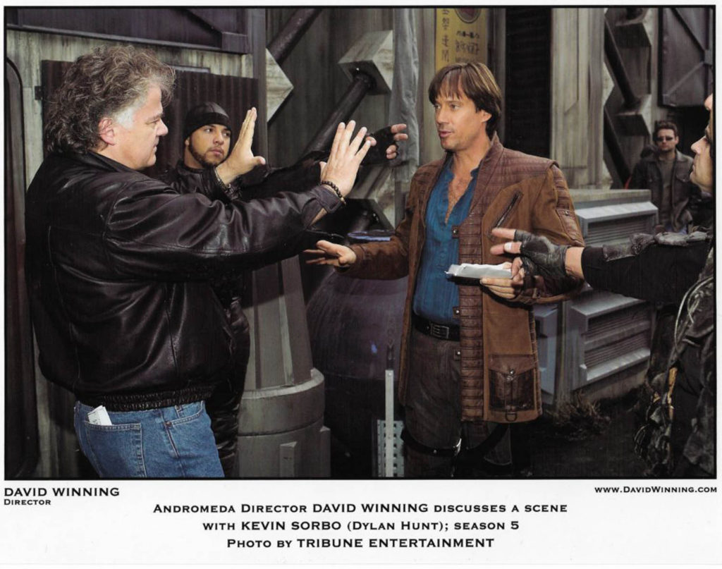 Director David Winning and actor Kevin Sorbo