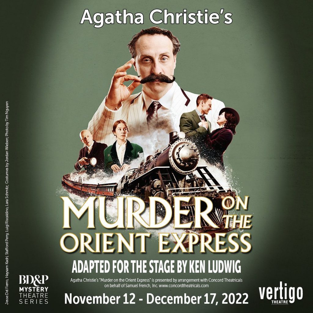 Poster Murder on the Orient Express at Vertigo Theatre - links back to interview with director Jovanni Sy