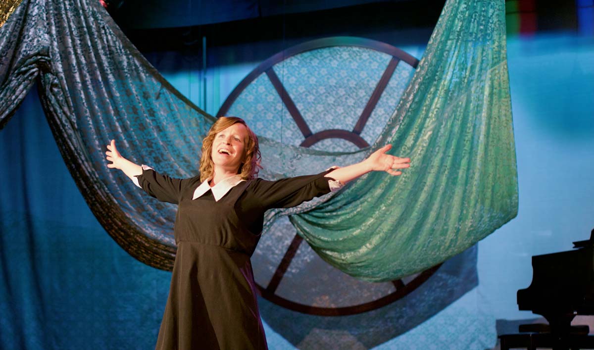 Production still of Cassia Schmidt in the Rosebud Theatre Production of The Sound of Music.