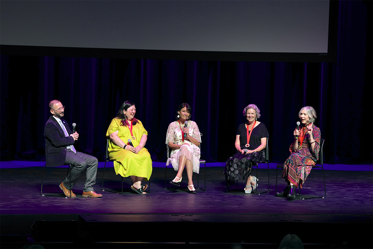 L to R: Clint Lawrence, Mieko Ouchi, Michelle Thrush, Amanda Forbis, Wendy Tilby, Photo Credit Randy Feere