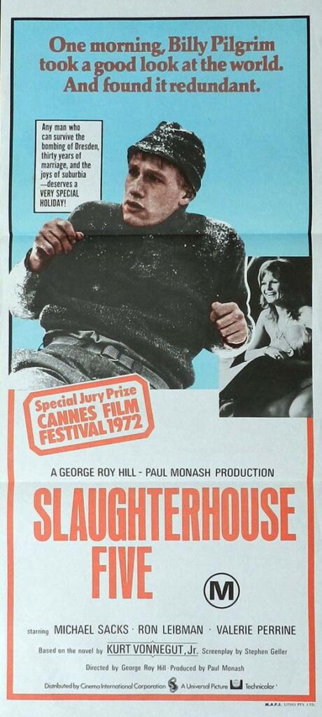 Movie Poster for Slaughterhouse Five by Kurt Vonnegut.