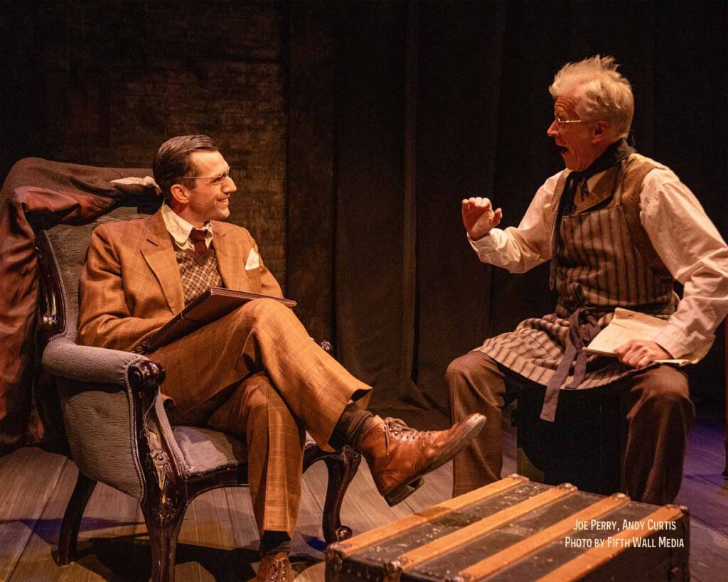 Vertigo Theatre’s Production of The Woman in Black directed by Jamie Dunsdon and starring Joe Perry and Andy Curtis is a tension filled journey into fear and terror.