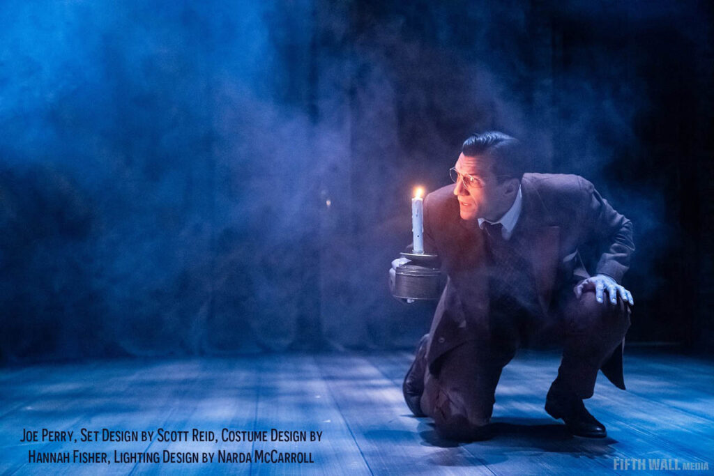 The Vertigo Theatre Production of The Woman in Black starring Joe Perry. Set Design by Scott Reid, Costume Design by Hannah Fisher, Lighting Design by Narda McCarroll. Photos by Fifth Wall Media