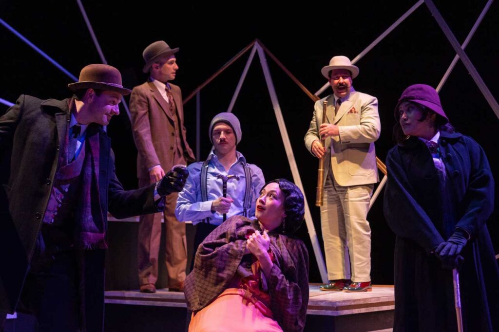 Production Still Peril in the Alps at Vertigo Theatre