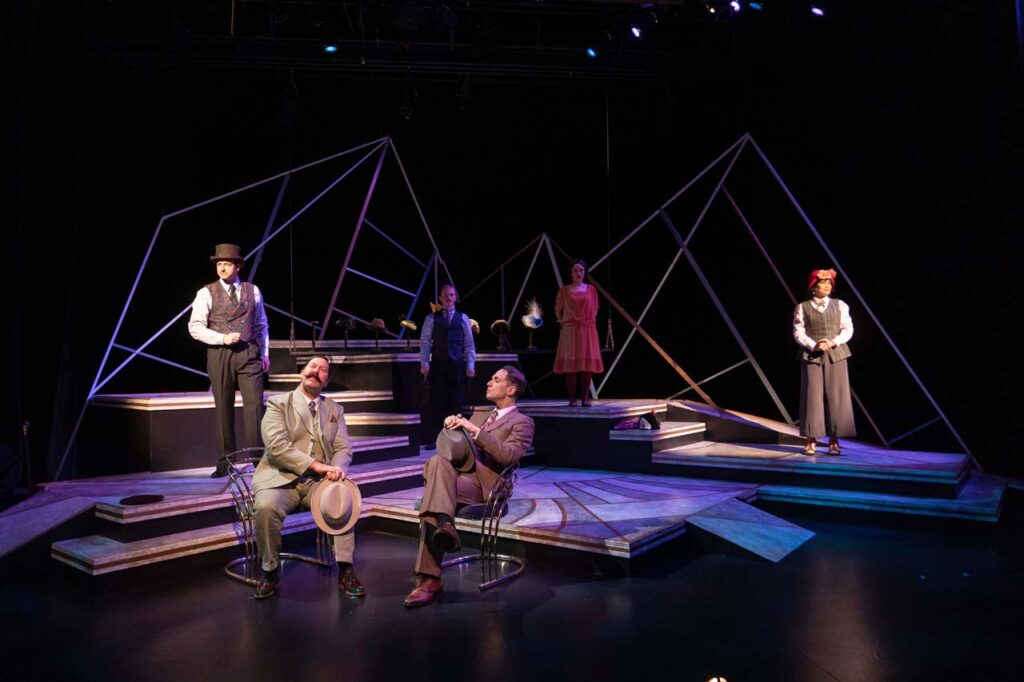 Production Still Peril in the Alps at Vertigo Theatre