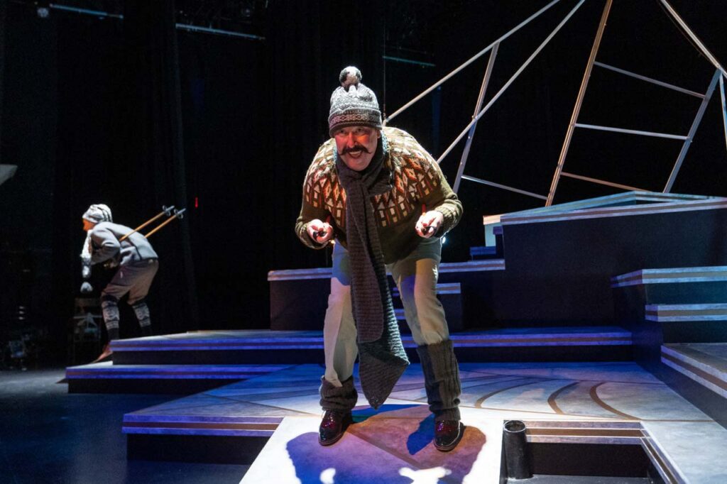 Production Still Peril in the Alps at Vertigo Theatre