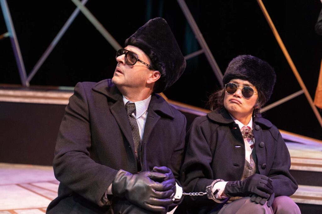 Production Still Peril in the Alps at Vertigo Theatre